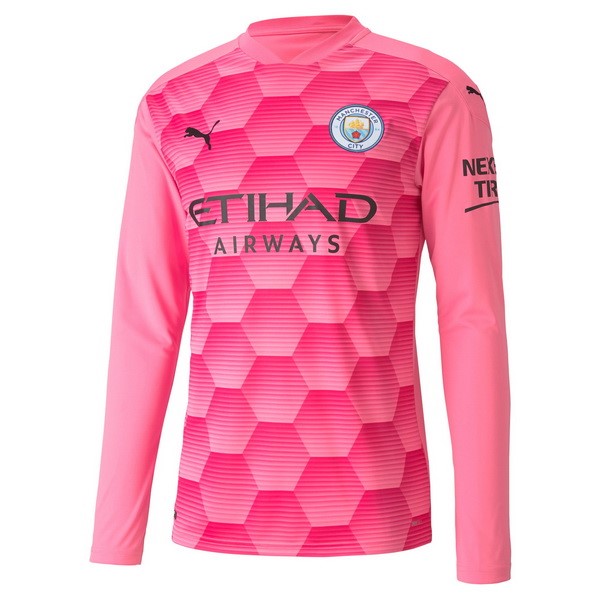 Tailandia Camiseta Manchester City 3ª Kit ML Portero 2020 2021 Rosa